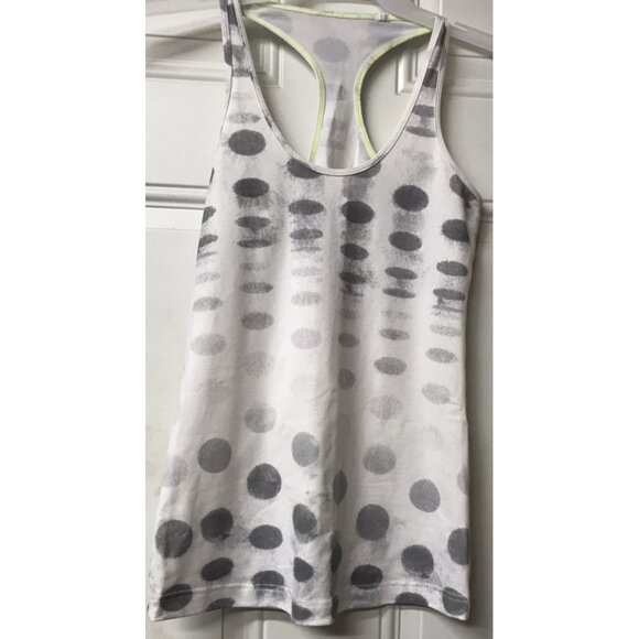 Lululemon Women's Cool Racerback Tank Seaside Dot White Fossil size 6-8 no tag - Picture 1 of 3